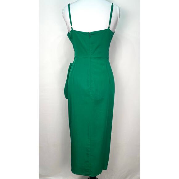 Lovers + Friends Green Faux-Wrap Midi Dress NWT Size M - Picture 2 of 9